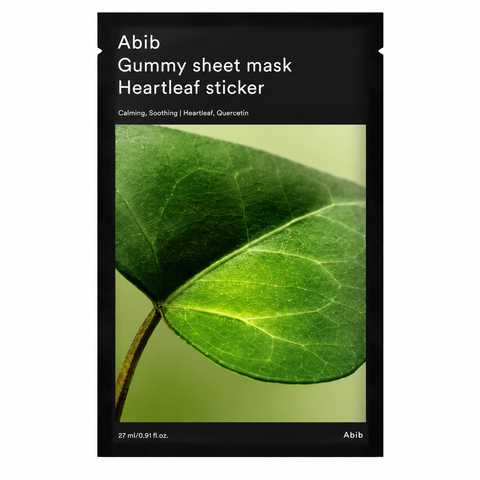 ABIB – Gummy Sheet Mask Heartleaf Sticker, 1 sheet