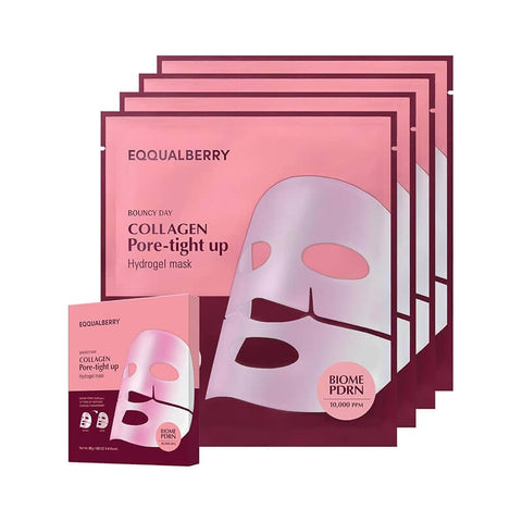 Eqqualberry – Collagen Pore-Tight Up Hydrogel Mask, 4ea