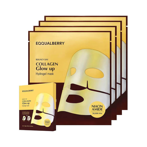 Eqqualberry – Collagen Glow Up Hydrogel Mask, 4ea