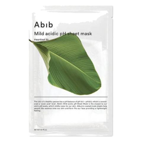 Abib – Mild Acidic pH Sheet Mask Heartleaf Fit, 1 sheet