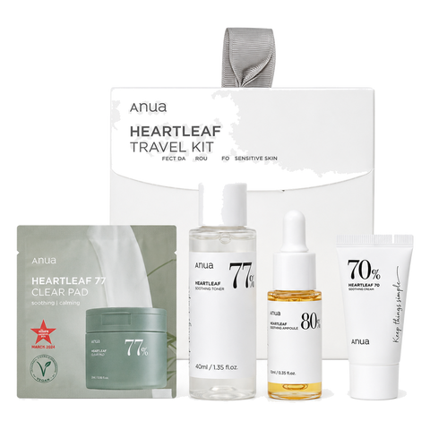 Anua – Heartleaf Soothing Trial Kit – 10 ml + 20 ml + 40 ml + 2 sheets