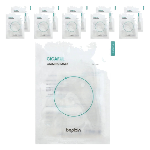Beplain – Cicaful Calming Beauty Mask, 27g x 10 pcs