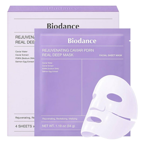 Biodance – Rejuvenating Caviar PDRN Real Deep Mask, 34g x 4pcs