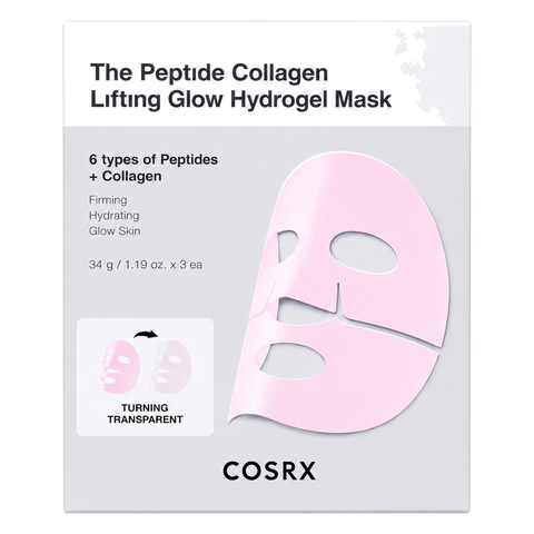 COSRX – The Peptide Collagen Lifting Glow Hydrogel Mask, 3 sheets