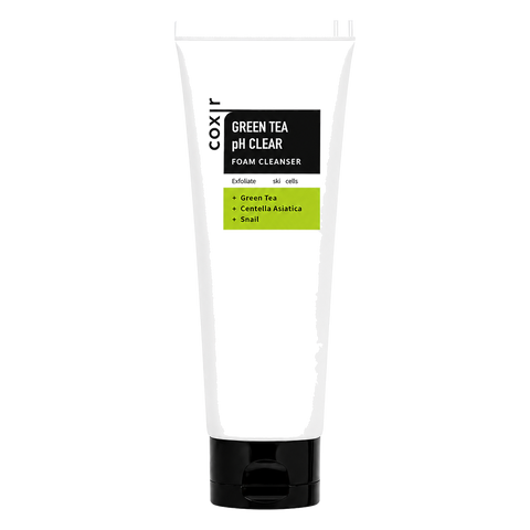 COXIR – Green Tea pH Clear Foam Cleanser, 150ml