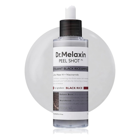 Dr.Melaxin – Peel Shot Exfoliant Black Rice Ampoule, 80ml