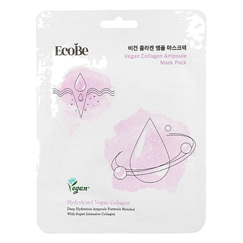 EcoBe – Vegan Collagen Ampoule Mask Pack, 25ml, 1 piece