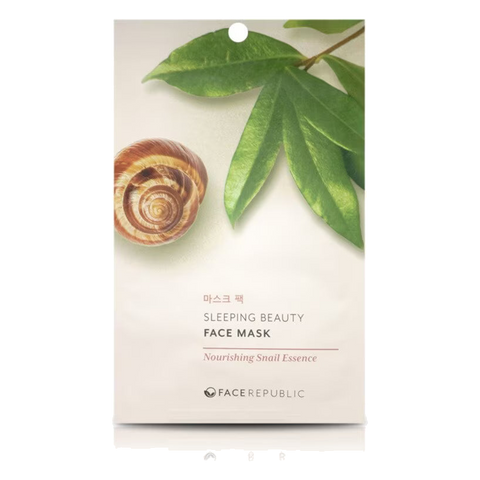 Face Republic – Sleeping Beauty Face Mask Nourishing Snail Essence, 23ml, 1 piece