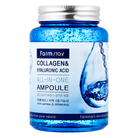 Farmstay – Collagen & Hyaluronic Acid All-in-One Ampoule, 250ml