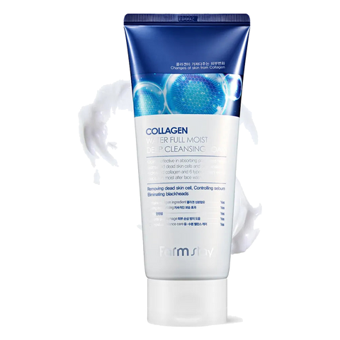 Farmstay – Collagen Water Full Moist Deep Cleansing Foam, 180ml