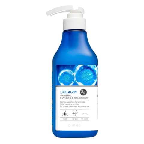 Farmstay – Collagen Water Full Shampoo & Conditioner – 530ml