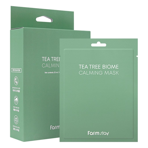 Farmstay – Tea Tree Biome Calming Mask, 25ml x 10pcs