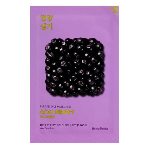 Holika Holika – Pure Essence Mask Sheet, Acai Berry, 23ml