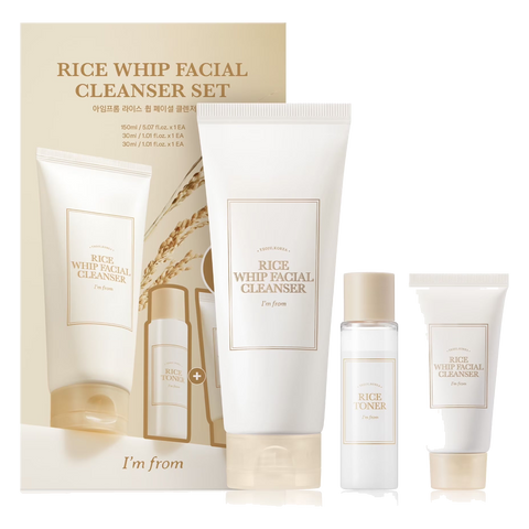 I’m From – Rice Whip Facial Cleanser Set – 1 set (3 items)