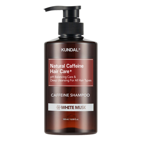 KUNDAL – Caffeine Shampoo, White Musk, 500ml