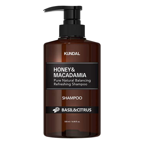 KUNDAL – Honey & Macadamia Nature Shampoo, Basil & Citrus, 500ml