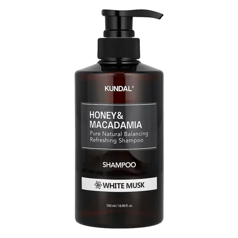KUNDAL – Honey & Macadamia Nature Shampoo, White Musk, 500ml