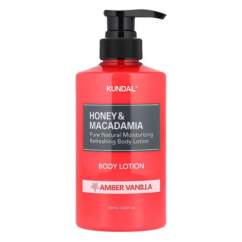 KUNDAL – Honey & Macadamia Pure Body Lotion, Amber Vanilla, 500ml