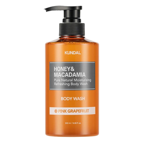 KUNDAL – Honey & Macadamia Pure Body Wash, Pink Grapefruit, 500ml