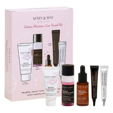 Mary & May – Intense Moisture Care Travel Kit, 30ml+30ml+10ml+12g+12g