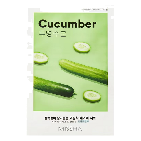 Missha – Airy Fit Sheet Mask – Cucumber, 19g