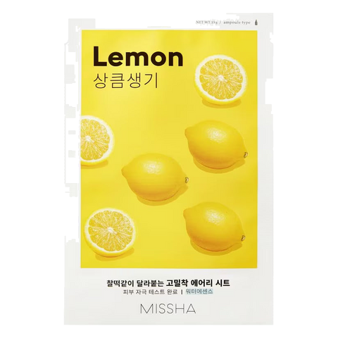 Missha – Airy Fit Sheet Mask – Lemon, 19g