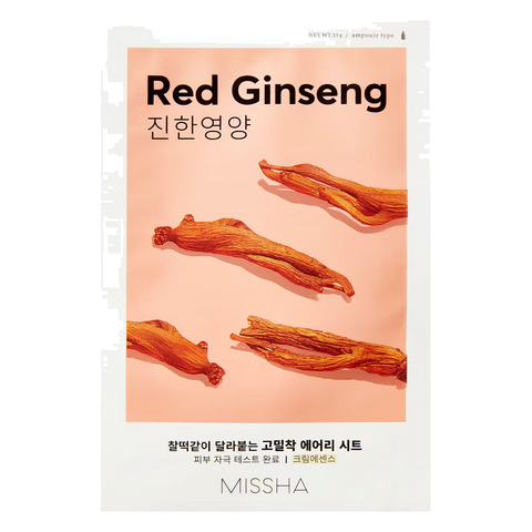 Missha – Airy Fit Sheet Mask – Red Ginseng, 19g