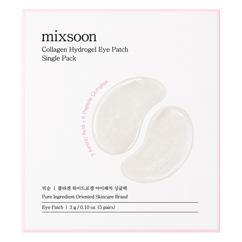 Mixsoon – Collagen Hydrogel Eye Patch Single Pack, 5 pairs