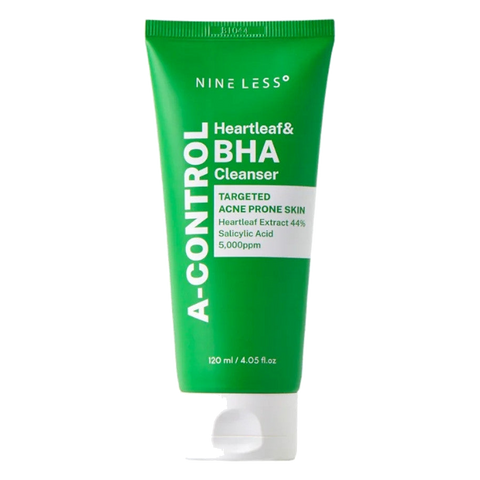 NINE LESS – A-Control Heartleaf & BHA Cleanser – 120ml