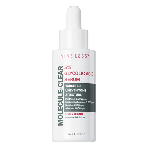 NINE LESS – Molecule-Clear 5% Glycolic Acid Serum – 30ml