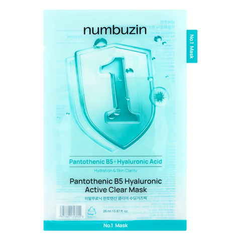 Numbuzin – No.1 Pantothenic B5 Hyaluronic Active Clear Mask, 26ml, 1 piece