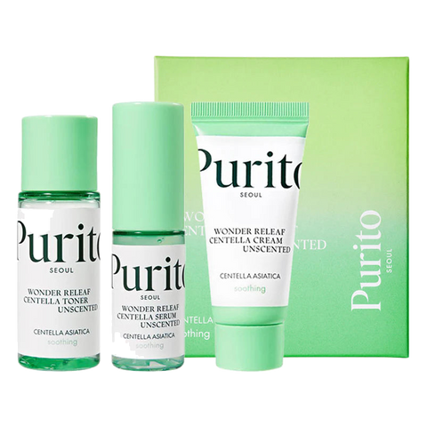PURITO – Wonder Releaf Centella Mini Kit Unscented, 3 PCs