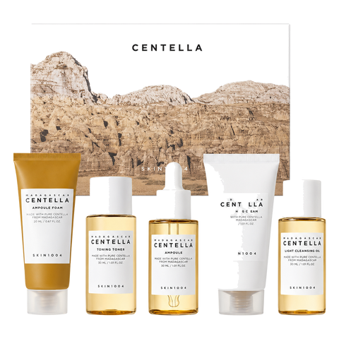 SKIN1004 – Madagascar Centella Travel Kit, 30ml + 30ml + 30ml +30ml + 20ml