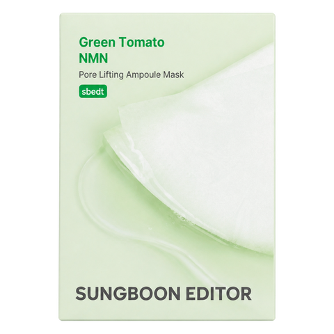 Sungboon Editor – Green Tomato NMN Pore Lifting Ampoule Mask, 10 Sheets
