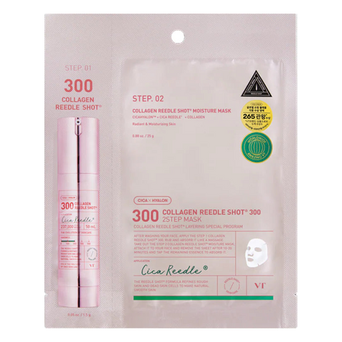 VT Cosmetics – Collagen Reedle Shot 300 2Step Mask, 1.5g + 25g