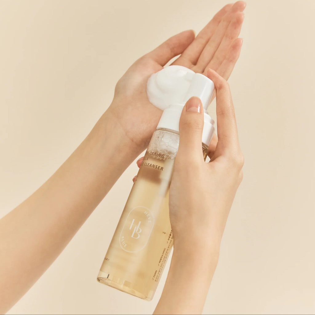 HEVEBLUE Salmon Caring Centella Bubble Cleanser 200ml — Wholesale