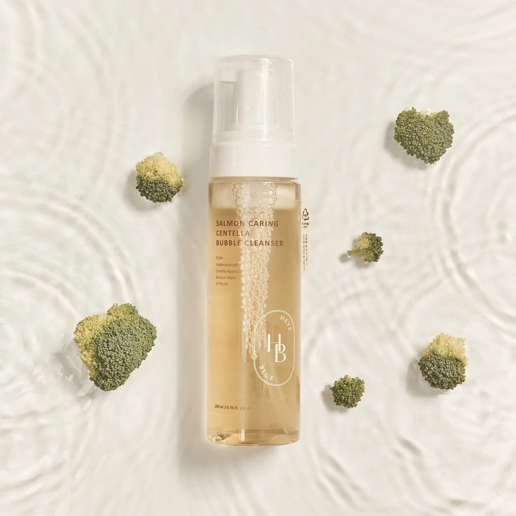 HEVEBLUE Salmon Caring Centella Bubble Cleanser 200ml — Wholesale