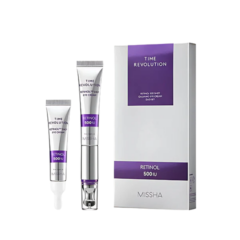 Missha – Time Revolution Retinol 500 Shot Galvanic Eye Cream Duo Set 1 Set (15ml+15ml Refill)