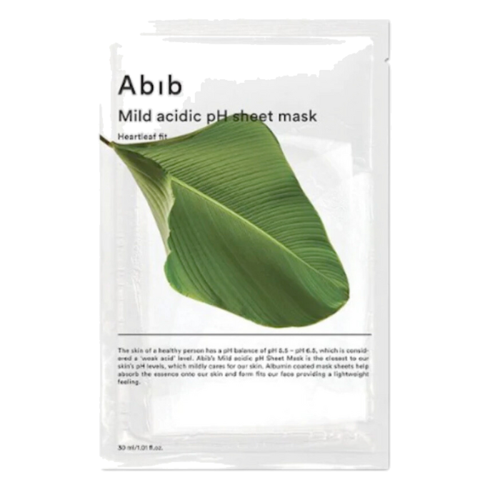 Abib – Mild Acidic pH Sheet Mask Heartleaf Fit, 1 sheet