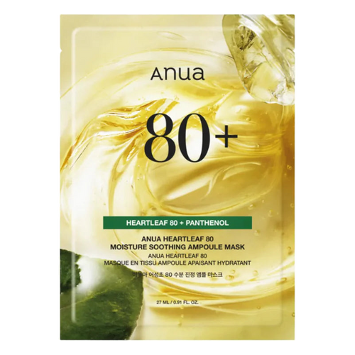 Anua – Heartleaf 80 Moisture Soothing Ampoule Mask, 1pc