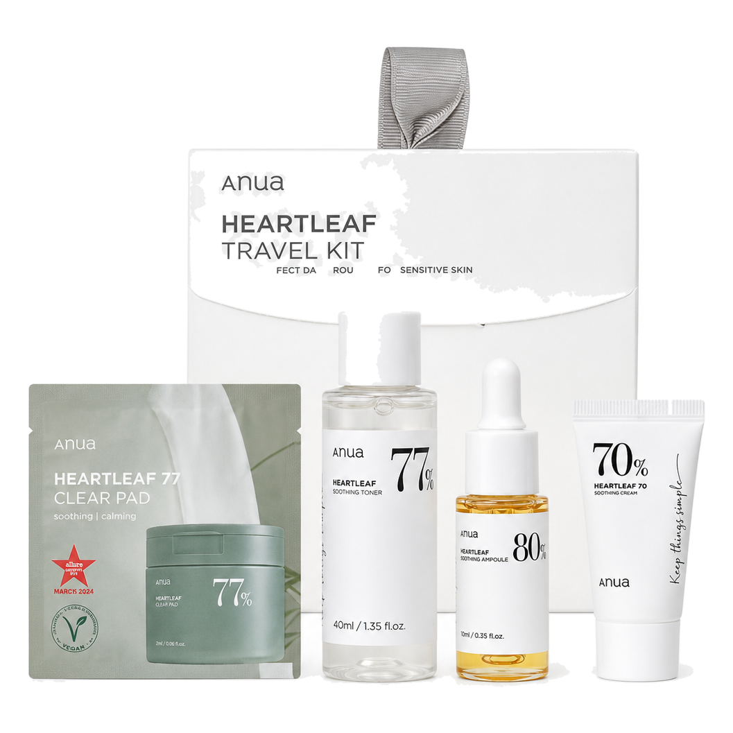 Anua – Heartleaf Soothing Trial Kit – 10 ml + 20 ml + 40 ml + 2 sheets