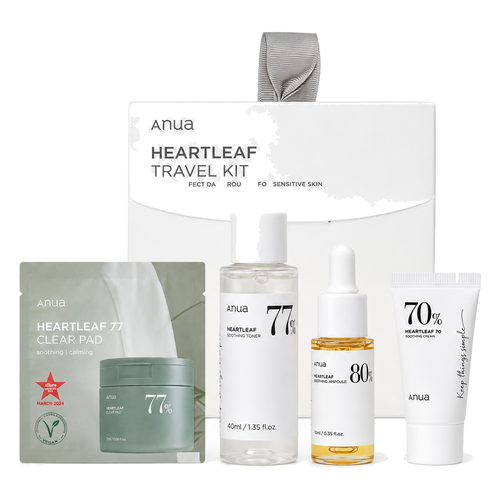 Anua – Heartleaf Soothing Trial Kit – 10 ml + 20 ml + 40 ml + 2 sheets
