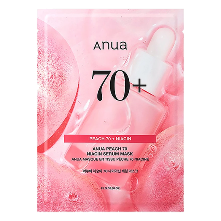 Anua – Peach 70 Niacin Serum Mask, 1 sheet