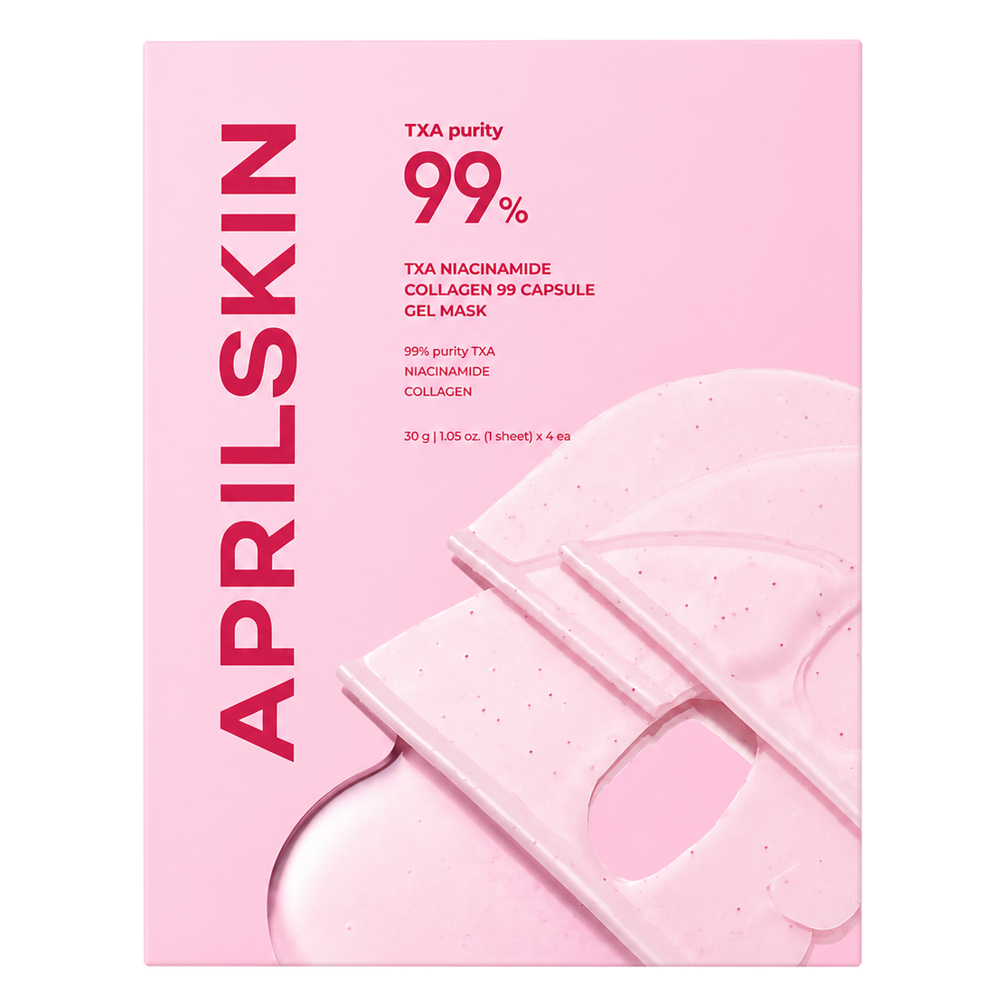 APRILSKIN – TXA Niacinamide Collagen 99 Capsule Gel Mask, (4 sheets)