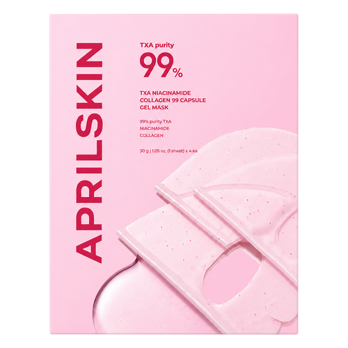 APRILSKIN – TXA Niacinamide Collagen 99 Capsule Gel Mask, (4 sheets)
