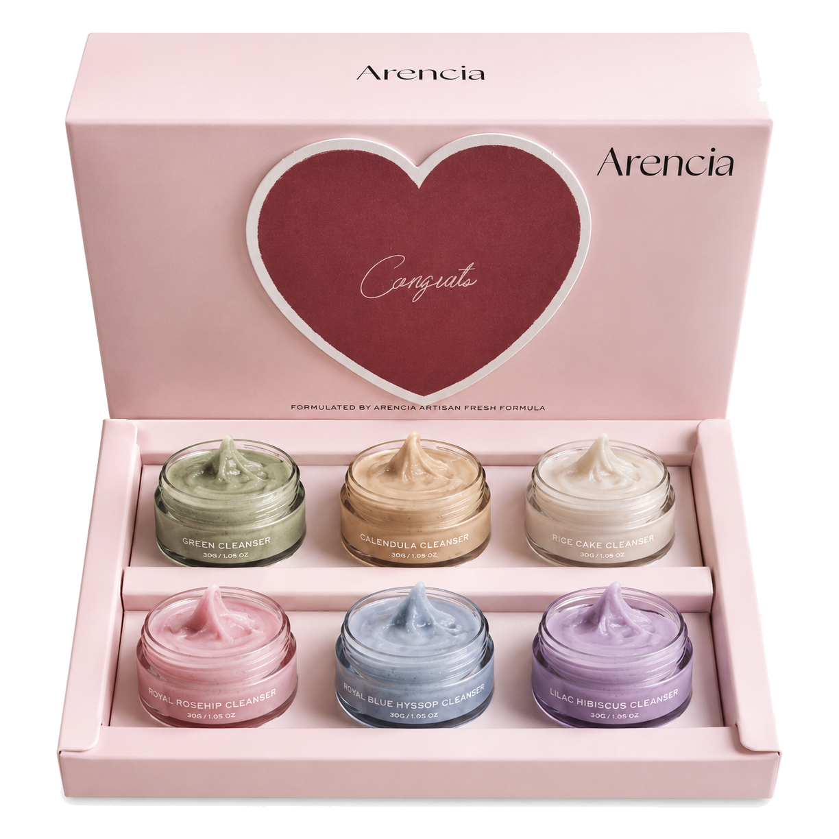 Arencia – Fresh Cleansers for a Fresher Day Kit, 15g x 6 jars