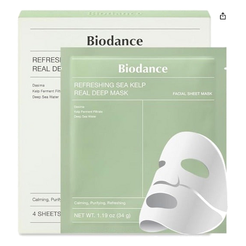 Biodance – Refreshing Sea Kelp Real Deep Mask 1 Box, 34g*4ea
