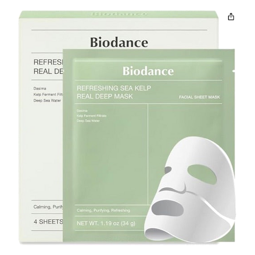 Biodance – Refreshing Sea Kelp Real Deep Mask 1 Box, 34g*4ea