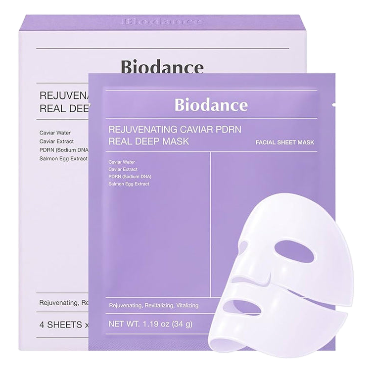 Biodance – Rejuvenating Caviar PDRN Real Deep Mask, 34g x 4pcs