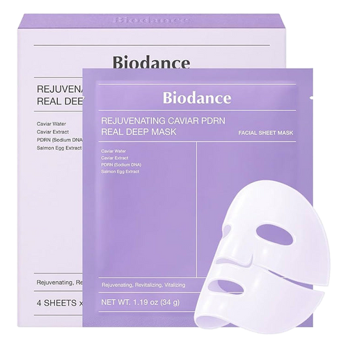 Biodance – Rejuvenating Caviar PDRN Real Deep Mask, 34g x 4pcs